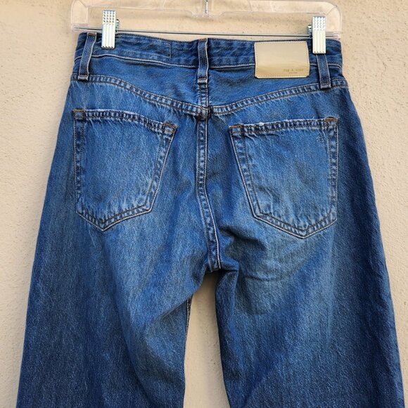 Rag & Bone Piper Low-Rise Straight Hermosa Slim Fit Mid Indigo Jean - Picture 5 of 9